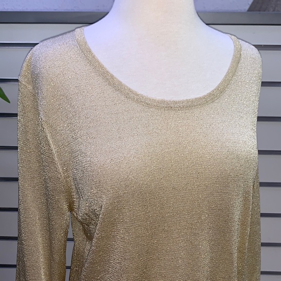 NWT Blast Gold Knit Park Avenue Top - Picture 2 of 6